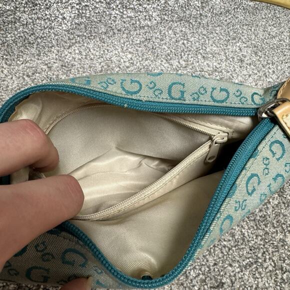 Vintage Y2K Guess Baguette Purse Logo Preppy Coquette Retro Mini Shoulder Bag - Picture 8 of 14